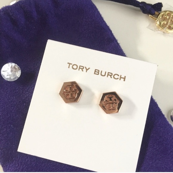 Tory Burch Hexagon Studs - Picture 3 of 4